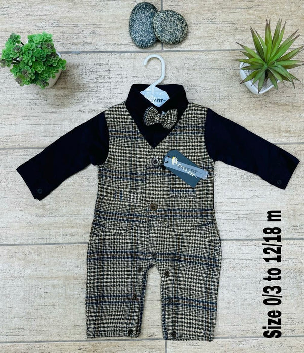 Dapper Houndstooth Romper